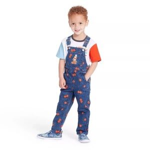 Christian Robinson Microscope Polka Dot Denim Overall Pants